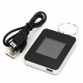 K811A-HS recargable de 1,5 "TFT Digital Photo Frame Llavero - Negro (8 MB / 128 x 128)
