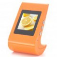 TFT LCD USB recargable Digital Photo Frame - Naranja (128 x 128) 1,5 "